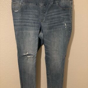 Chico's Faded Blue Distressed Jeggings